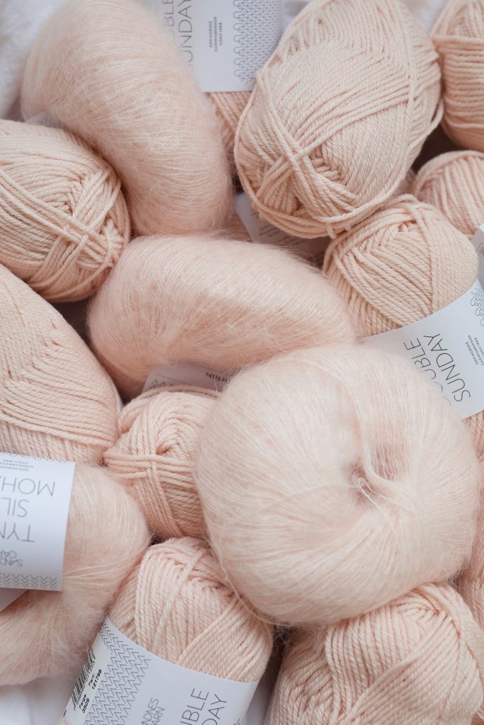 Pink yarn
